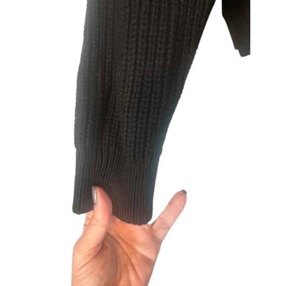 La Maille Sezane Paris Rue Saint-Fiacre Black Wool Blend Sweater Women Sz M - Picture 3 of 8